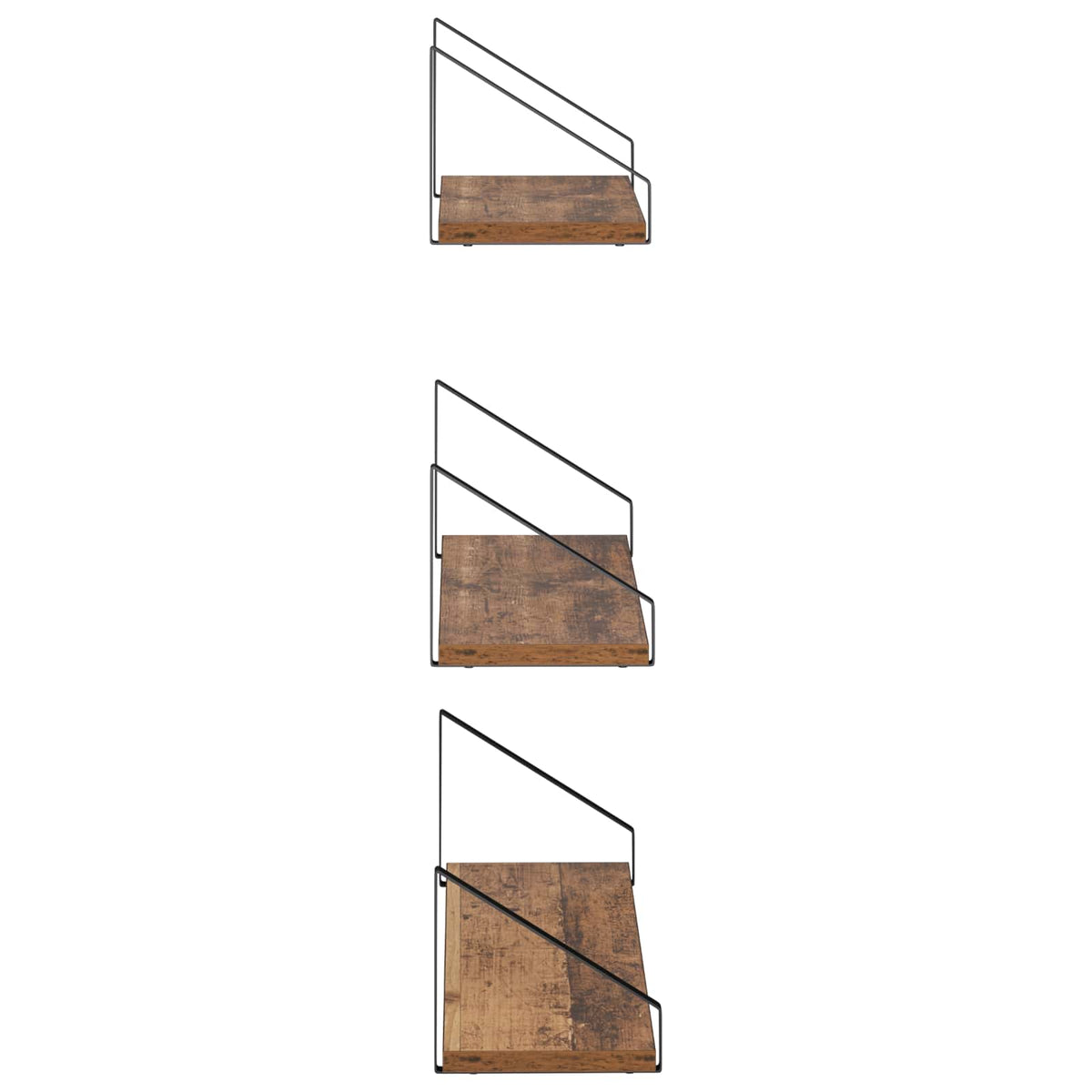 Wall Shelves 3 pcs Old Wood 60 x 16 x 15.5 cm