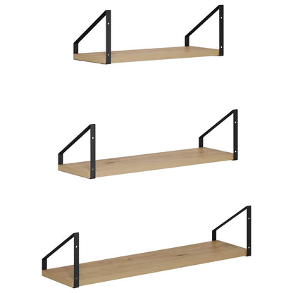 Wall Shelves 3 pcs Artisan Oak 60 x 16 x 15.5 cm