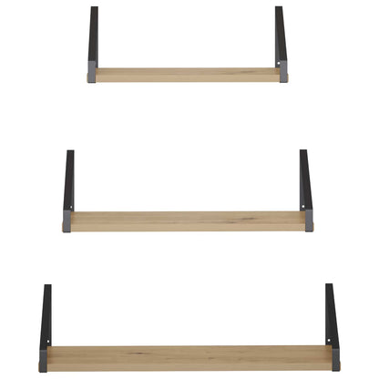 Wall Shelves 3 pcs Artisan Oak 60 x 16 x 15.5 cm