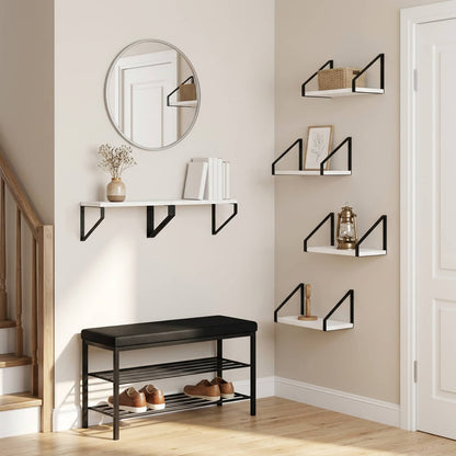 Wall Shelves 6 pcs White 40 x 16 x 15.5 cm