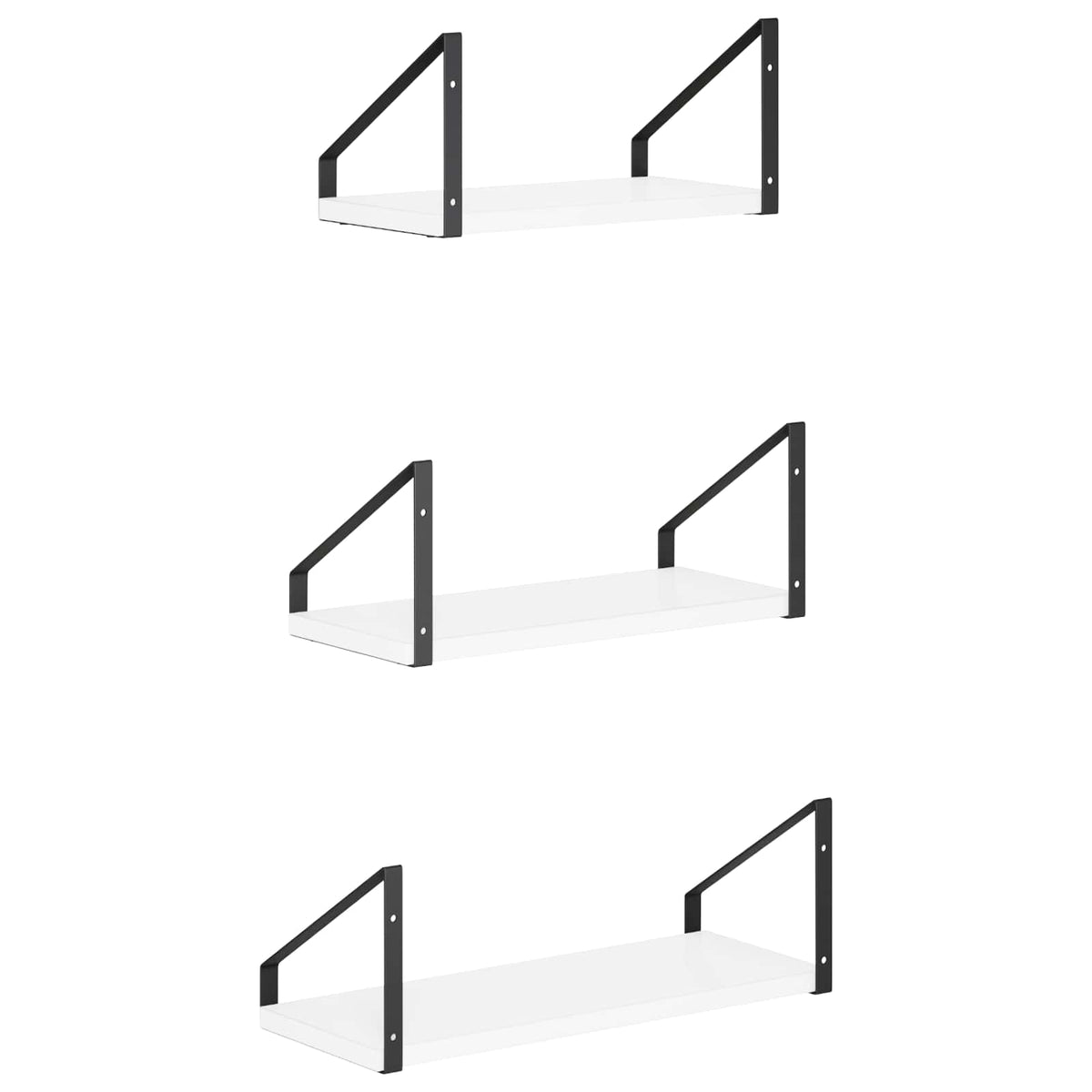 Wall Shelves 6 pcs White 40 x 16 x 15.5 cm