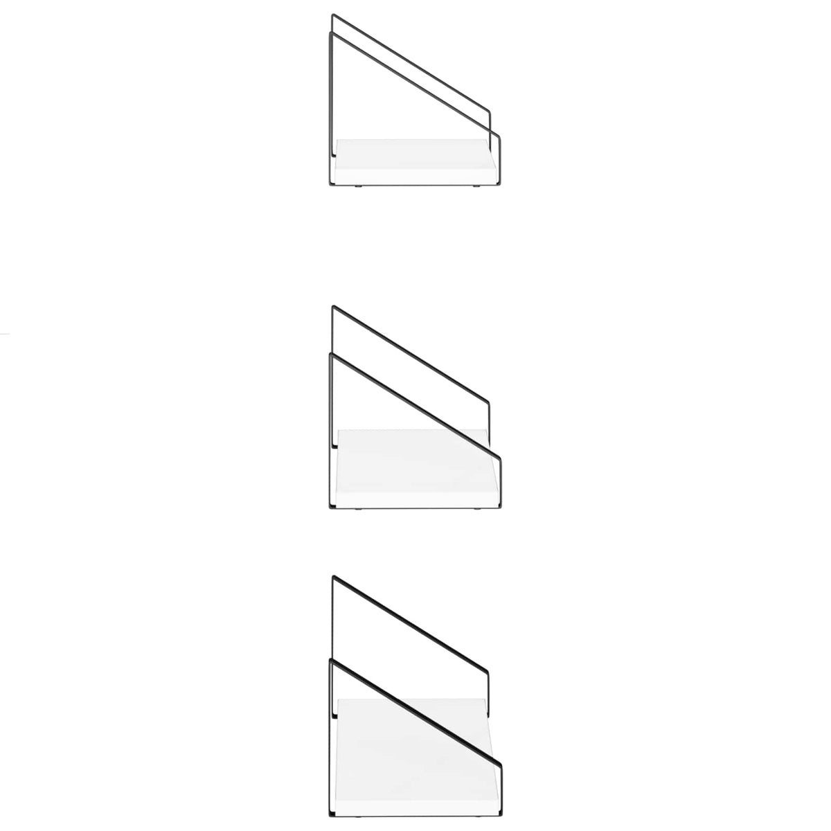 Wall Shelves 6 pcs White 40 x 16 x 15.5 cm