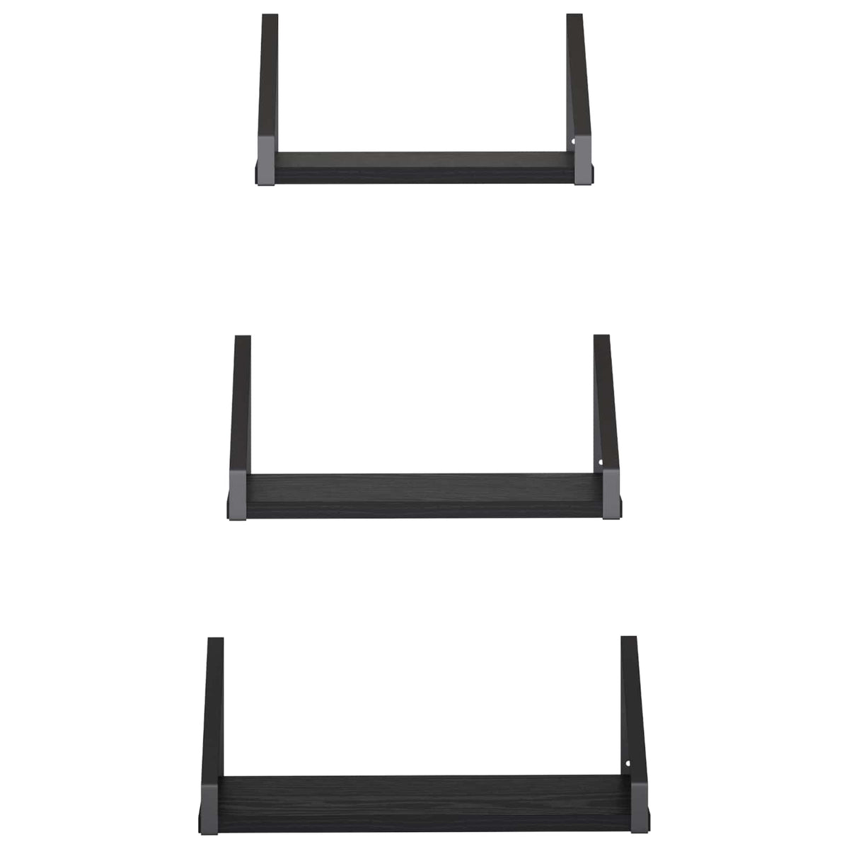 Wall Shelves 6 pcs Black Oak 40 x 16 x 15.5 cm