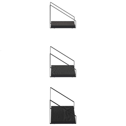Wall Shelves 6 pcs Black Oak 40 x 16 x 15.5 cm