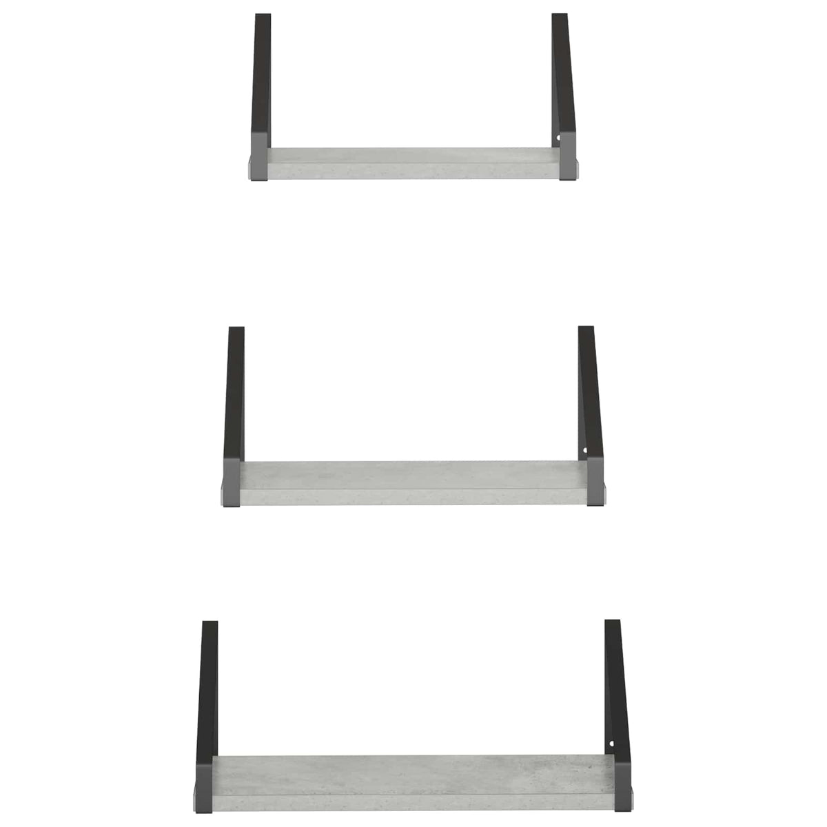 Wall Shelves 6 pcs Concrete Grey 40 x 16 x 15.5 cm