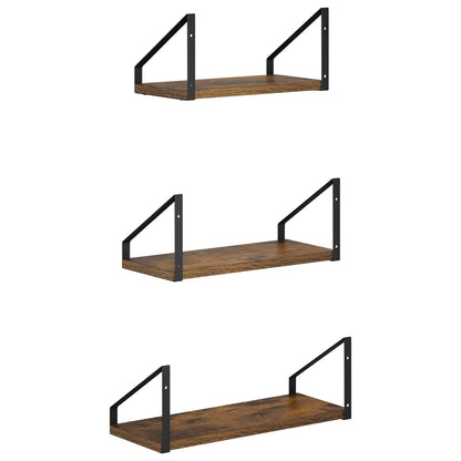 Wall Shelves 6 pcs Smoked Oak 40 x 16 x 15.5 cm