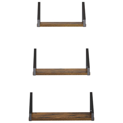 Wall Shelves 6 pcs Smoked Oak 40 x 16 x 15.5 cm
