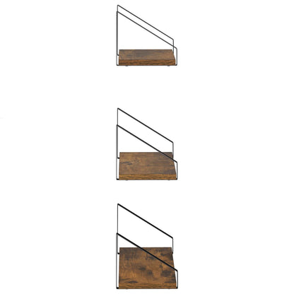 Wall Shelves 6 pcs Smoked Oak 40 x 16 x 15.5 cm