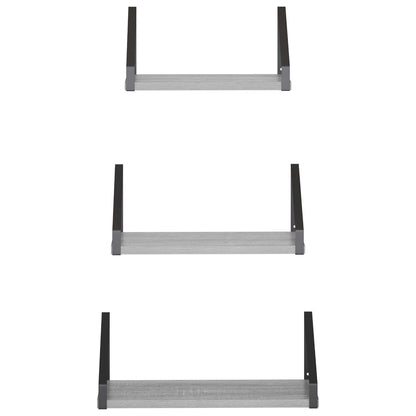 Wall Shelves 6 pcs Grey Sonoma 40 x 16 x 15.5 cm