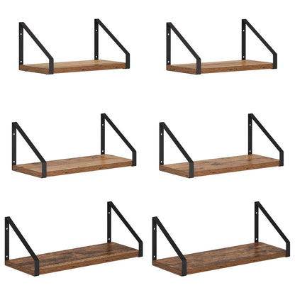 Wall Shelves 6 pcs Old Wood 40 x 16 x 15.5 cm