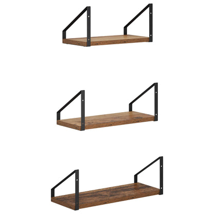 Wall Shelves 6 pcs Old Wood 40 x 16 x 15.5 cm