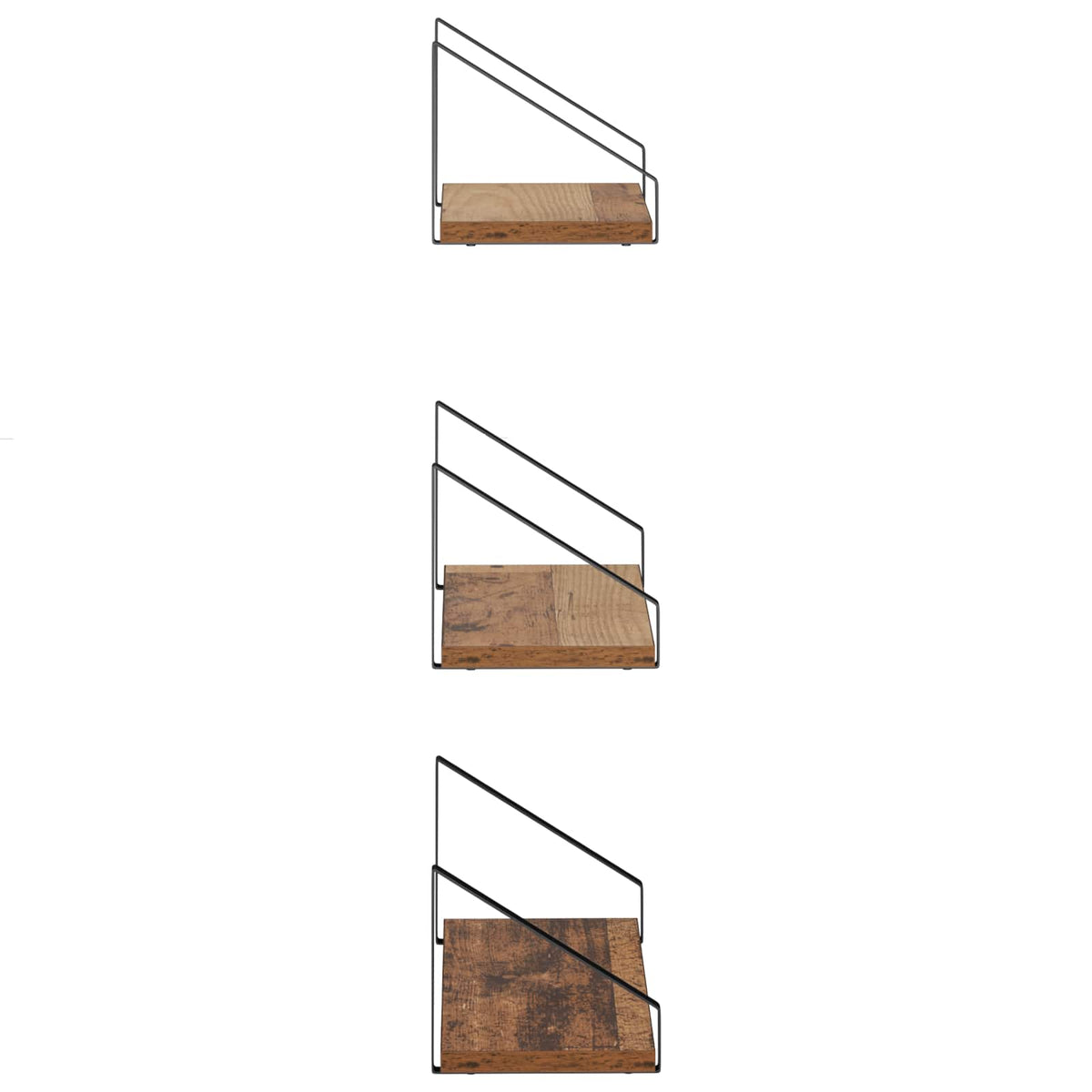 Wall Shelves 6 pcs Old Wood 40 x 16 x 15.5 cm