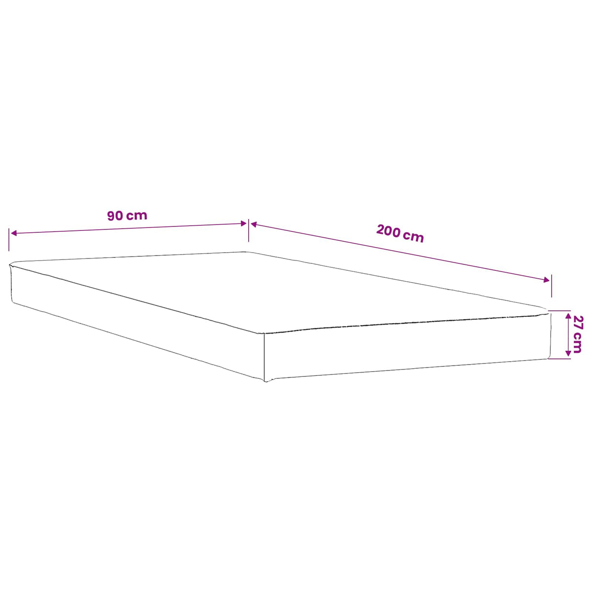Mattress Protector 2 pcs 90 x 200 cm Waterproof White