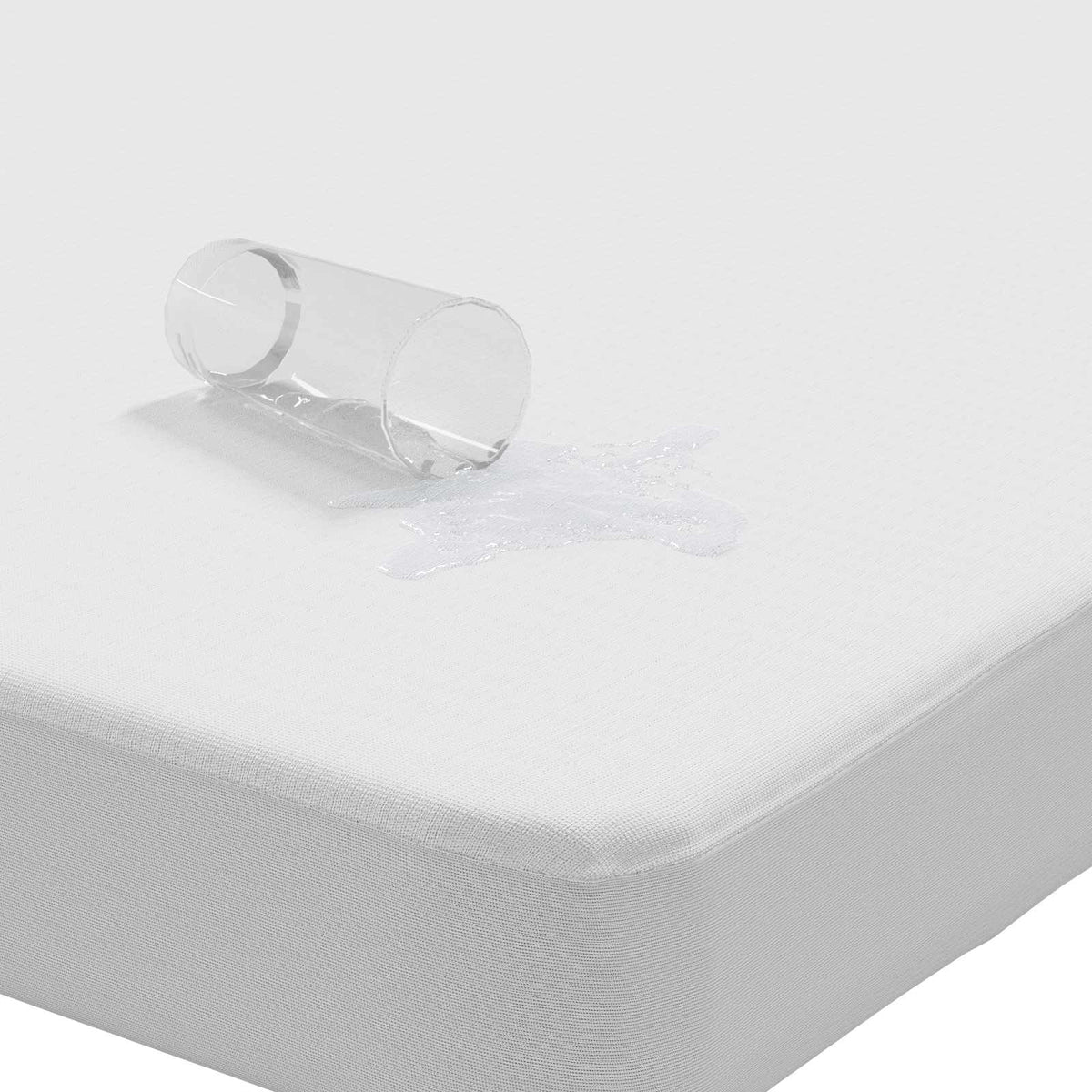 Mattress Protector 2 pcs 140 x 200 cm Waterproof White