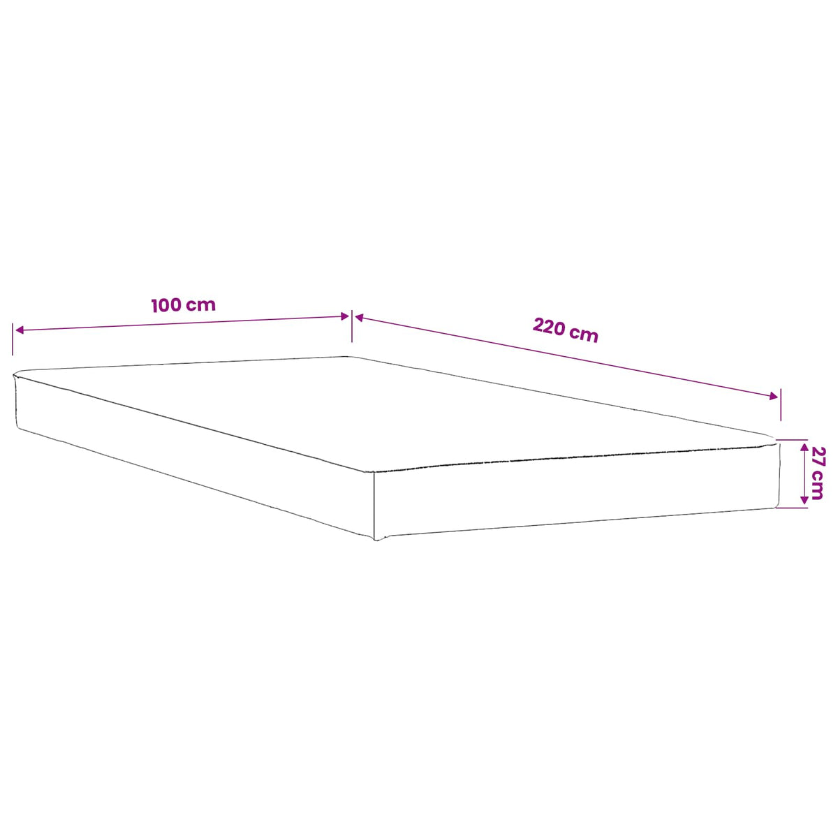 Mattress Protector 2 pcs 100 x 220 cm Waterproof White