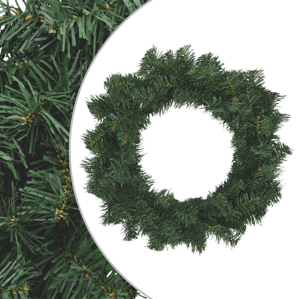 Christmas Wreath Green Ø 50 cm PVC