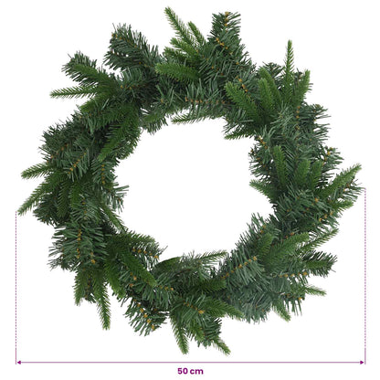 Christmas Wreath Green Ø 50 cm PVC and PE