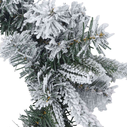 Christmas Wreath Green and White Ø 30 cm PVC and PE