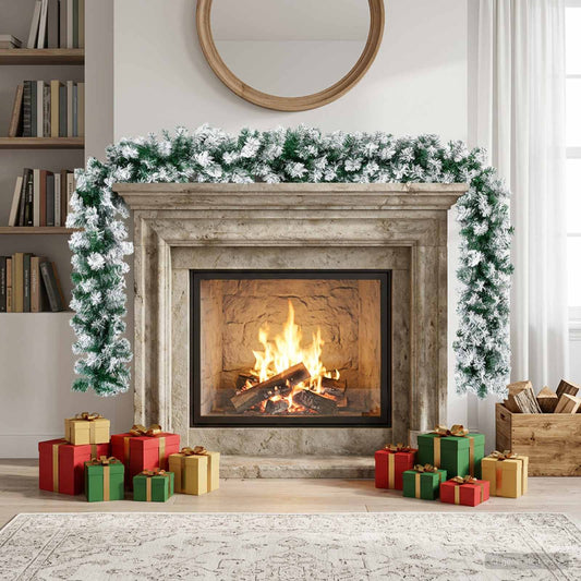 Christmas Garland Green and White 270 cm PVC