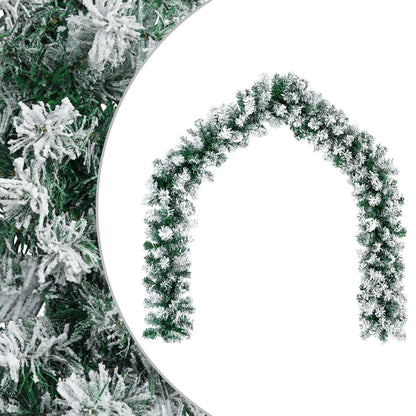 Christmas Garland Green and White 270 cm PVC