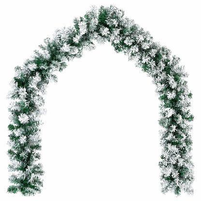 Christmas Garland Green and White 270 cm PVC