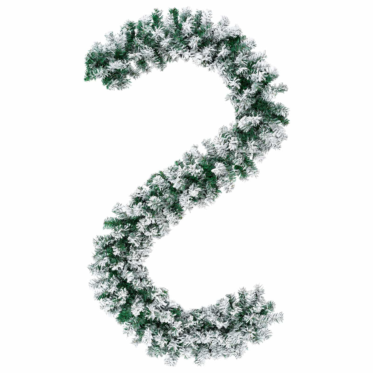 Christmas Garland Green and White 270 cm PVC