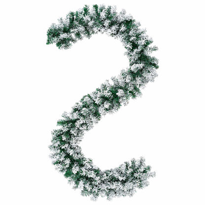 Christmas Garland Green and White 270 cm PVC