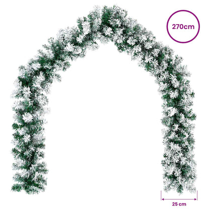 Christmas Garland Green and White 270 cm PVC