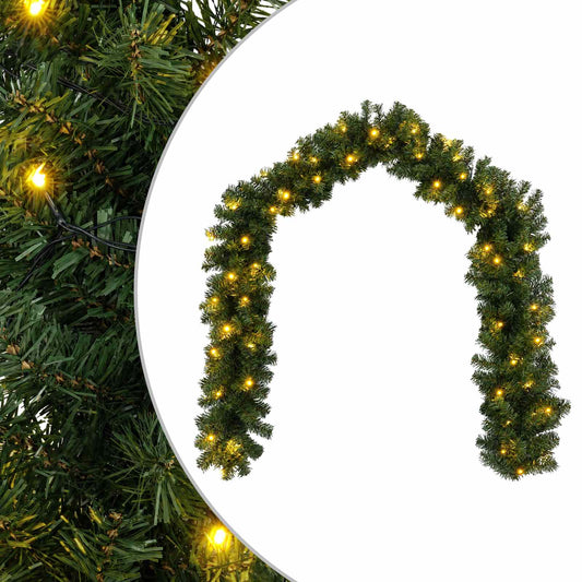 Christmas Garland Green 270 cm PVC 50 LEDs