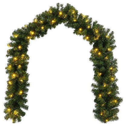 Christmas Garland Green 270 cm PVC 50 LEDs