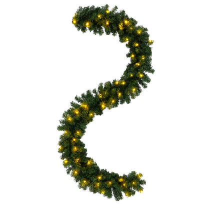 Christmas Garland Green 270 cm PVC 50 LEDs