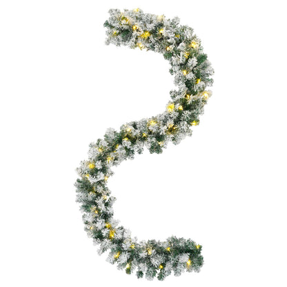 Christmas Garland Green and White 270 cm PVC 50 LEDs