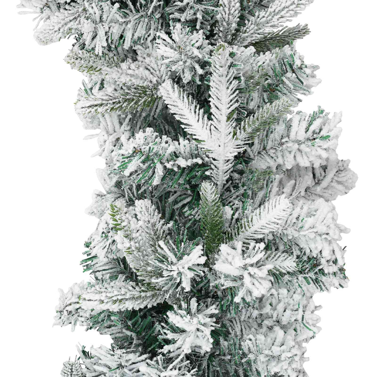 Christmas Garland Green and White 270 cm PVC and PE