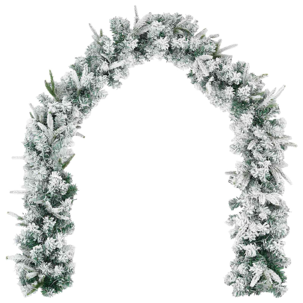 Christmas Garland Green and White 270 cm PVC and PE