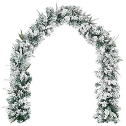 Christmas Garland Green and White 270 cm PVC and PE