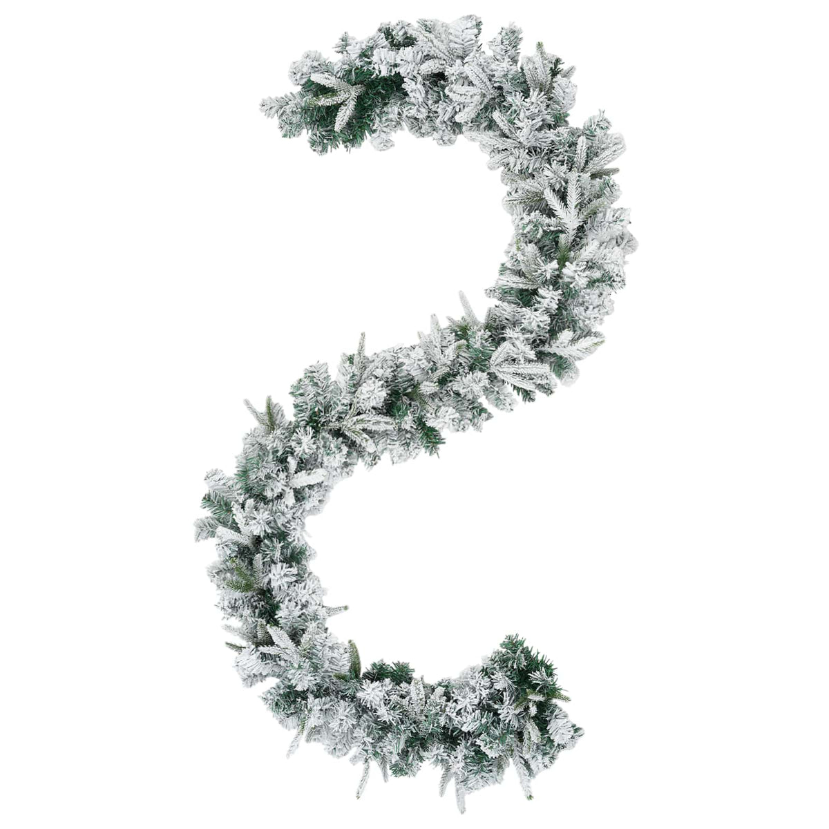 Christmas Garland Green and White 270 cm PVC and PE