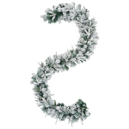 Christmas Garland Green and White 270 cm PVC and PE