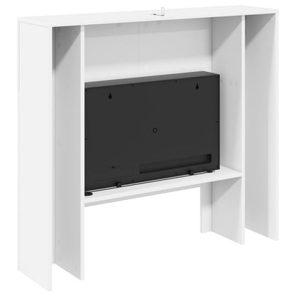 Electric Fireplace White 100 x 24.5 x 90 cm Engineered wood