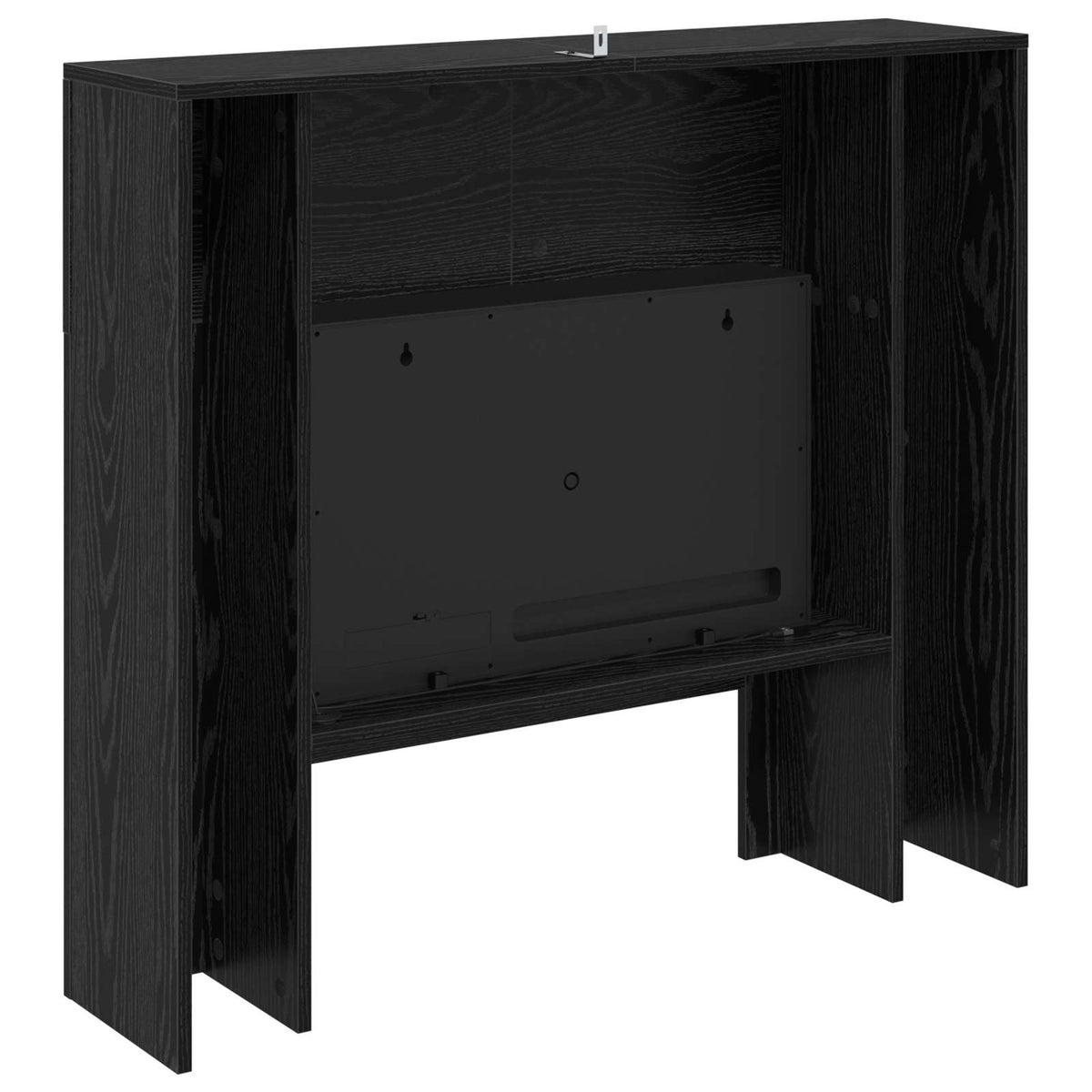 Electric Fireplace Black Oak 100 x 24.5 x 90 cm Engineered wood