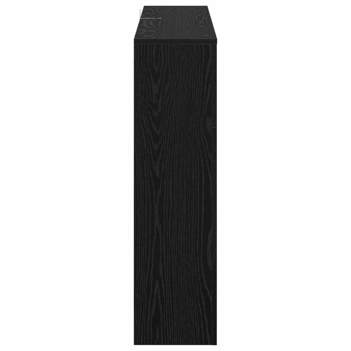 Electric Fireplace Black Oak 100 x 24.5 x 90 cm Engineered wood