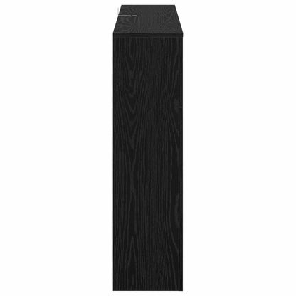 Electric Fireplace Black Oak 100 x 24.5 x 90 cm Engineered wood
