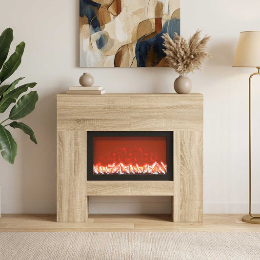 Electric Fireplace Sonoma 100 x 24.5 x 90 cm Engineered wood