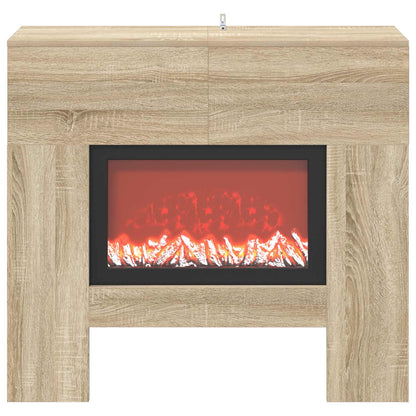 Electric Fireplace Sonoma 100 x 24.5 x 90 cm Engineered wood