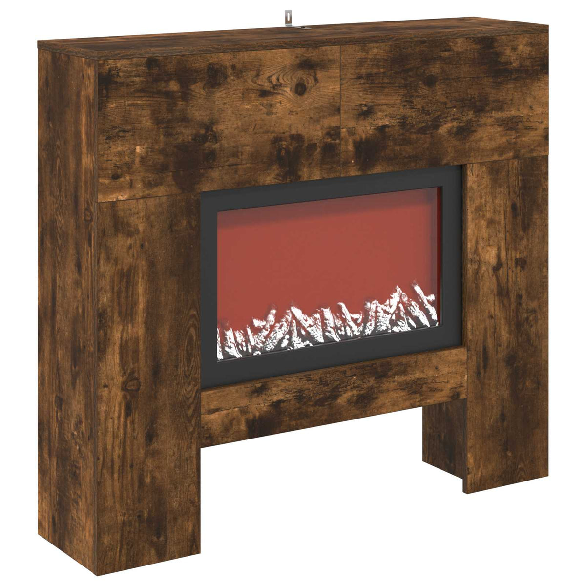 Electric Fireplace Smoked Oak 100 x 24.5 x 90 cm