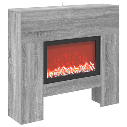 Electric Fireplace Grey Sonoma 100 x 24.5 x 90 cm