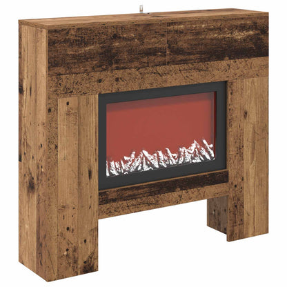 Electric Fireplace Old Wood 100 x 24.5 x 90 cm Engineered wood