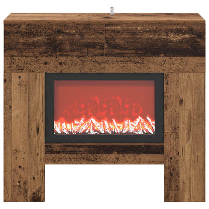 Electric Fireplace Old Wood 100 x 24.5 x 90 cm Engineered wood