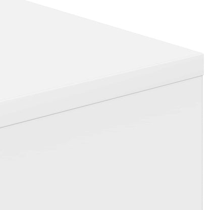 Electric Fireplace White 75 x 24.5 x 75 cm Engineered wood