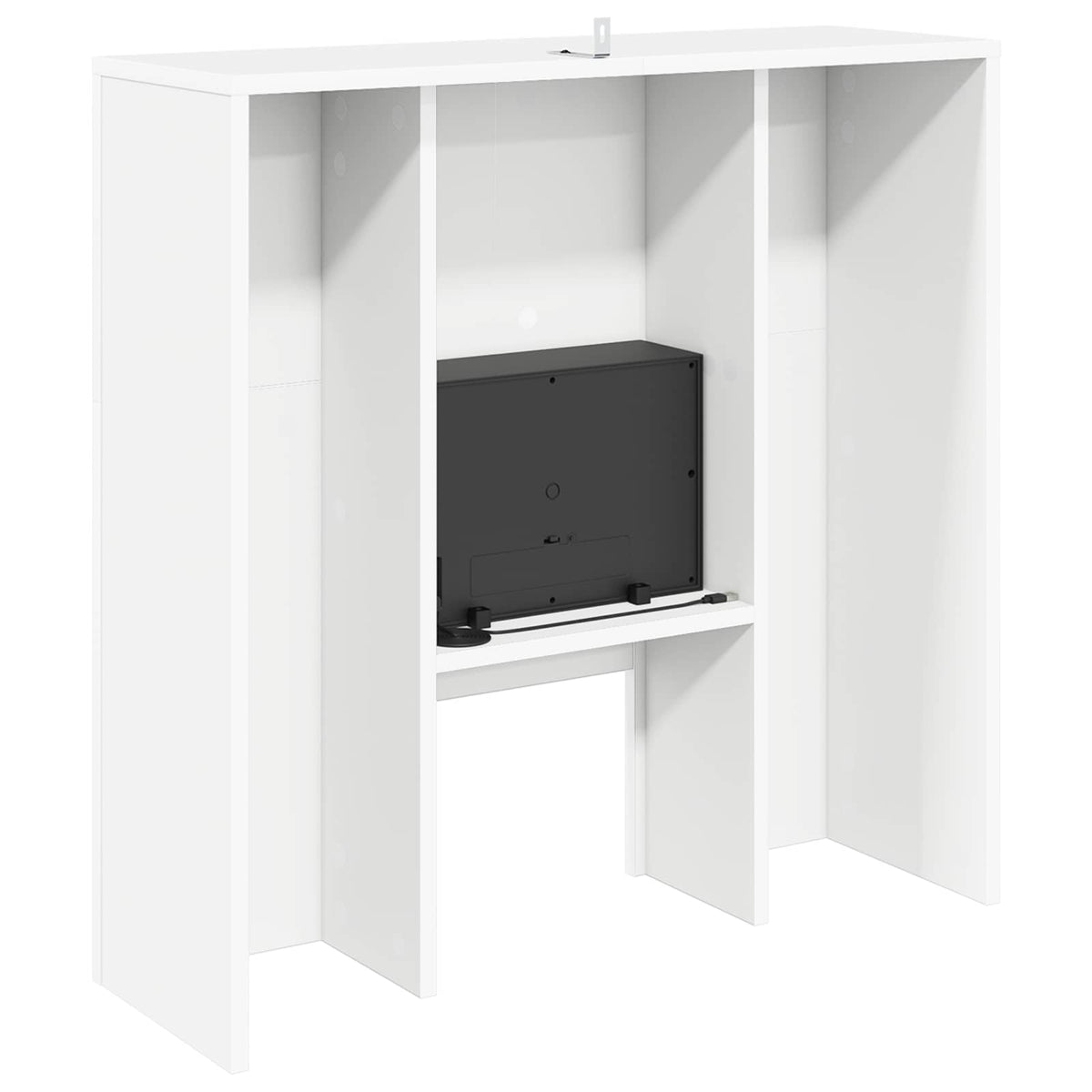 Electric Fireplace White 75 x 24.5 x 75 cm Engineered wood