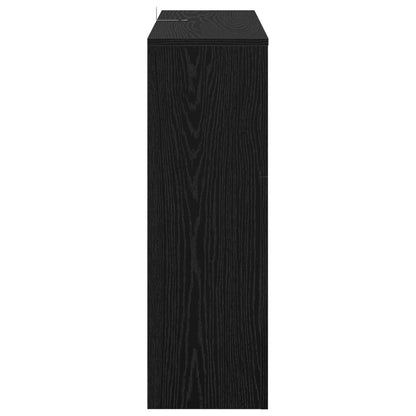 Electric Fireplace Black Oak 75 x 24.5 x 75 cm Engineered wood